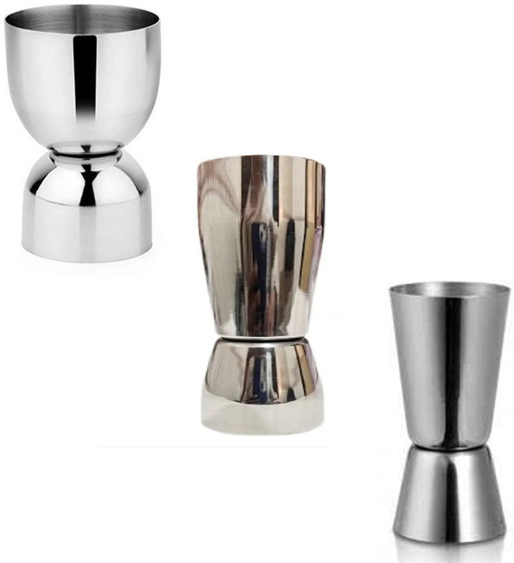 Urban Oasis Set of 3 Peg Measurers in Unique Designs 3 - Piece Bar Set(Stainless Steel)