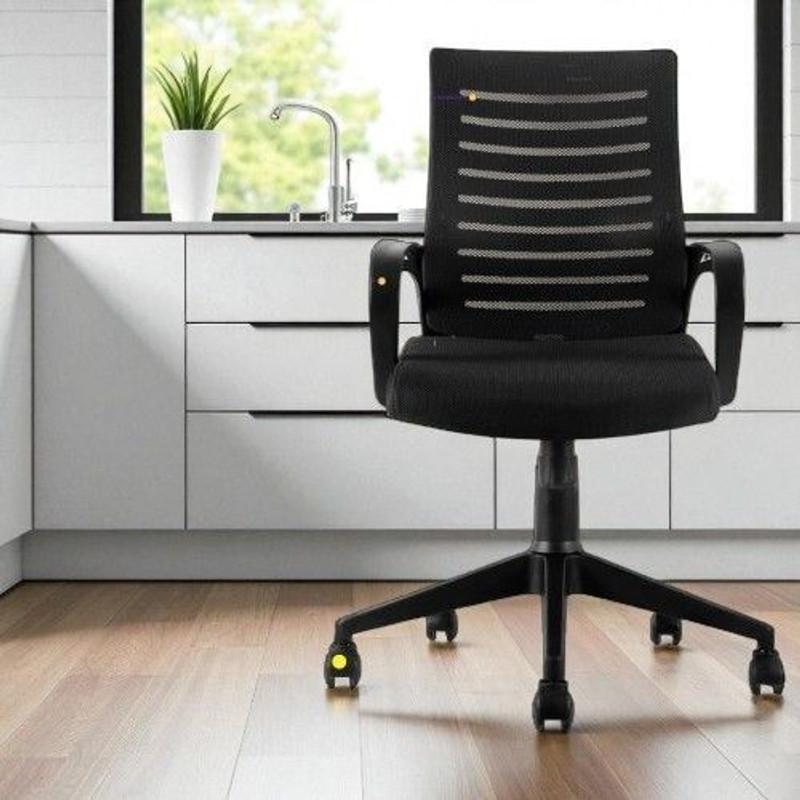 MAESTRO Fabric Bar Chair(Finish Color - BLACK, DIY(Do-It-Yourself))