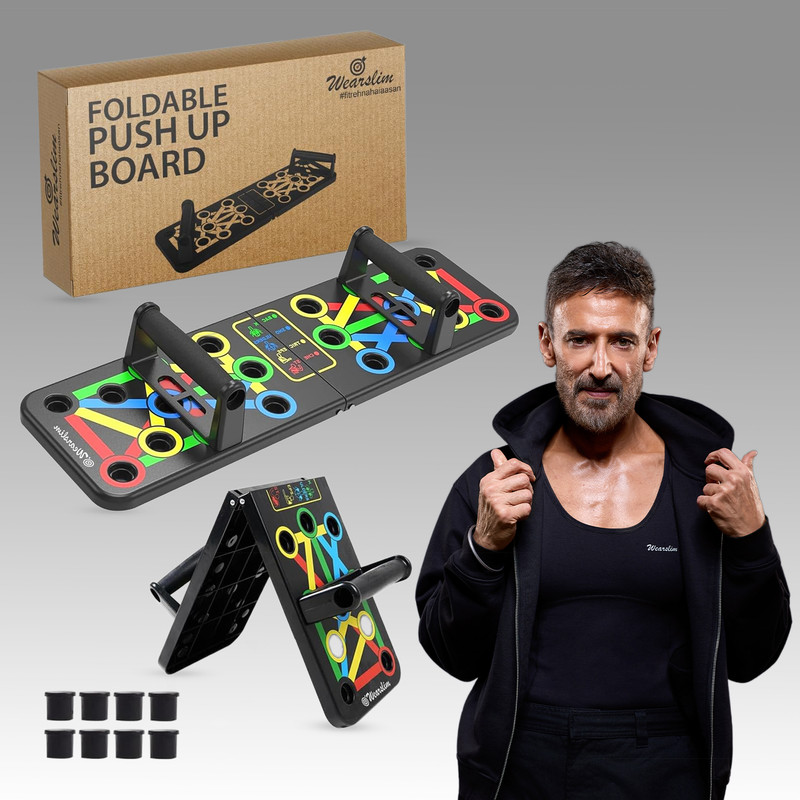 Wearslim Multifunction Rack Comprehensive Fitness Exercise Workout 10 in 1 Stands Push-up Bar(Multicolor)