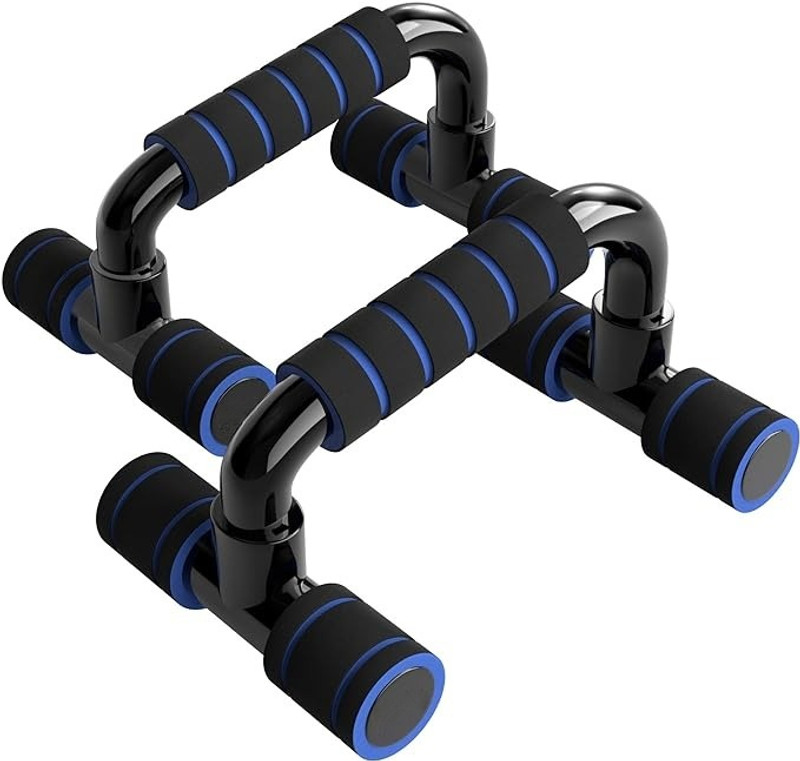 Quickfit T Shape Push Up Bar Stand for Exercise Men & Women useful in Chest & Arm Workout Push-up Bar(Blue, Black)