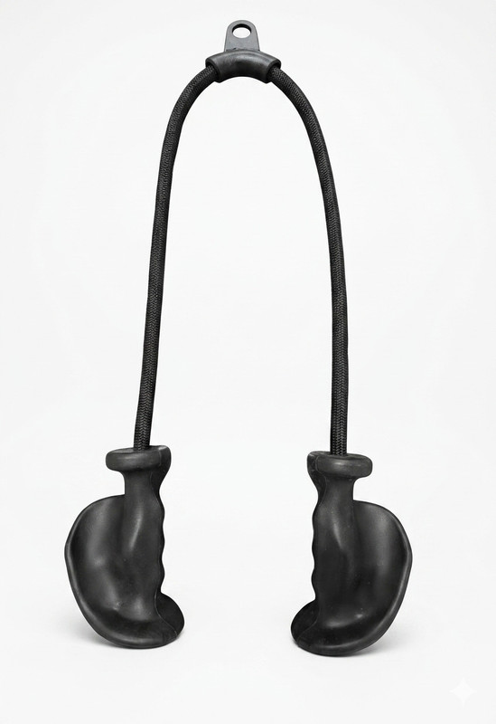 SSFITS Tricep Rope with Ergonomic Handles for ,Cable Attachment Triceps Bar(Black)