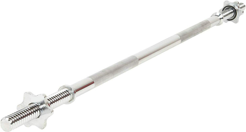 LCARNO 5 feet Solid 25mm Thickness Star Nut Barbell Standard Straight Weight Bar Weight Lifting Bar