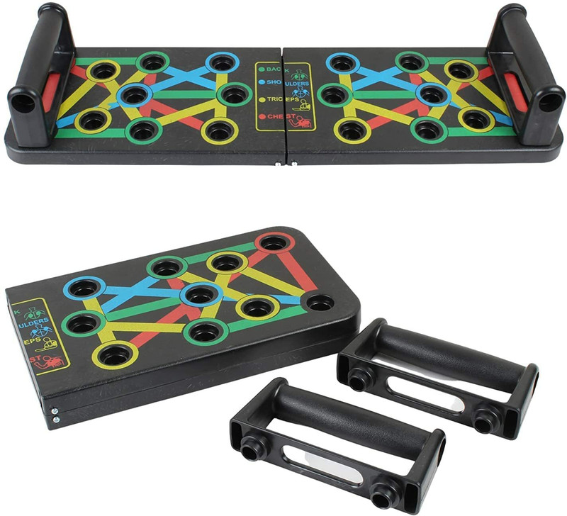 Acesquare Foldable & Sturdy Multifunction Colour Coded Pushup Board for Home & Gym Workout Push-up Bar