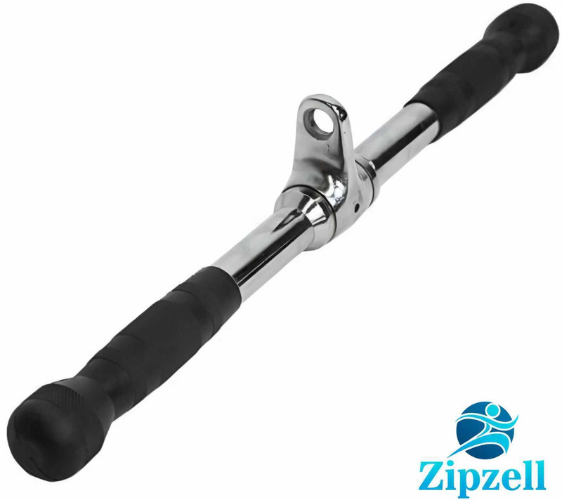 SSG Straight LAT Triceps Press Down Bar with Rubber Hand-Grips Multi-training Bar(Black, Silver)