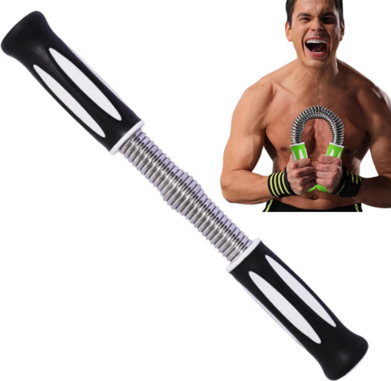 BoldFire Professional Heavy Duty Power Twister Bar, Upper Body Strength Training Workout Push-up Bar(Black)