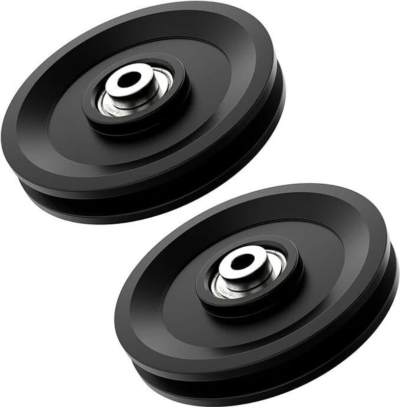 ABSSports 3''Inches Bearing Pulley Wheel Replace for Home And Gym Machine Spare Parts Weight Lifting Bar(Black)