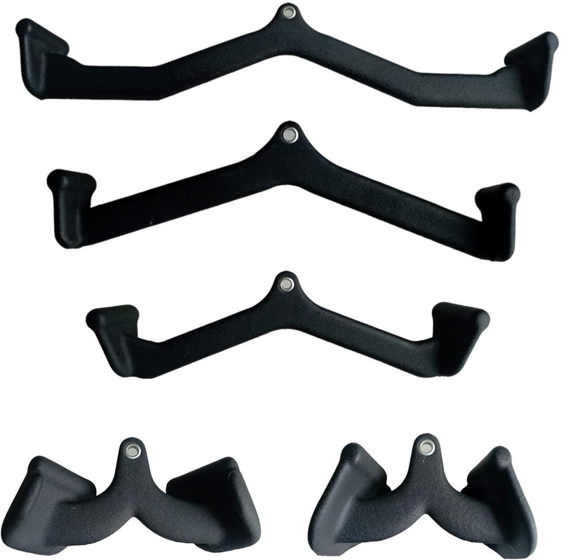 AtNSports Luxury Set of 5 Home and Commercial Gym Mag Handles Multi-training Bar(Black)