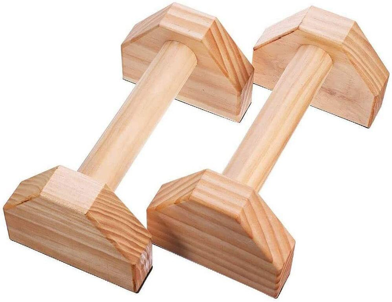 BHGNVOSH Push-up Stand,2 PCS Wood Pushup Bars Non-Slip Base Home Workout Equipment Push-up Bar