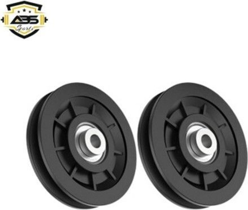 ABSSports Nylon Bearing Pulley Wheel Replace for Gym Equipment Part Cable Merchine Weight Lifting Bar(Black)
