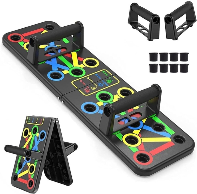 Quriva Push Up Board: Versatile Push Up Stand for Chest Workout & Home Gym Exercise Balance Disc Fitness Balance Board(Black)