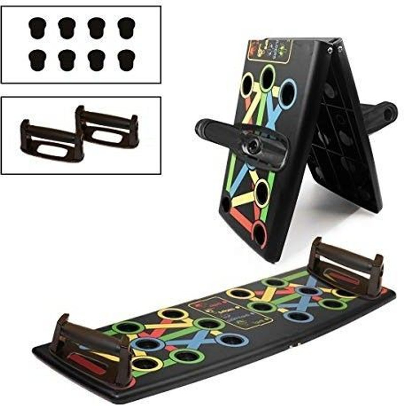 EXOTICISM Home Fitness Training Push-Up Board Push-up Bar(Black)