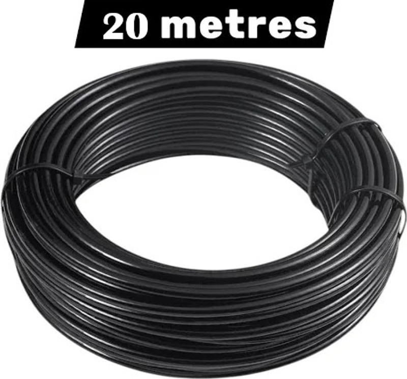 BARLOCK Gym Machine Wire Rope (5mm, 20 Meters) PVC Coated Steel Cable For Replacement & Multi-training Bar(Black)