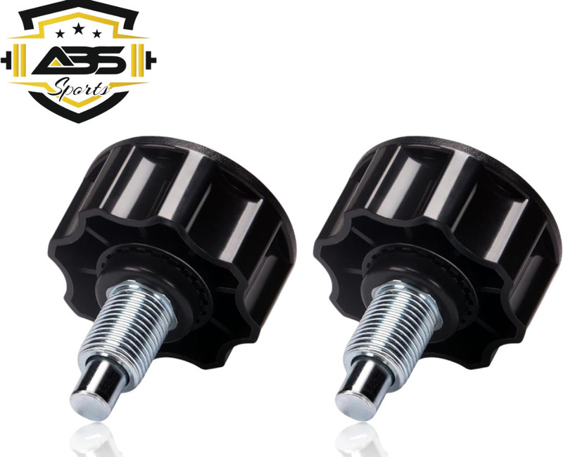 ABSSports 2 Pcs Universal Pop Pin Knob Screw Replacement Parts for Gym Machines. Weight Lifting Bar