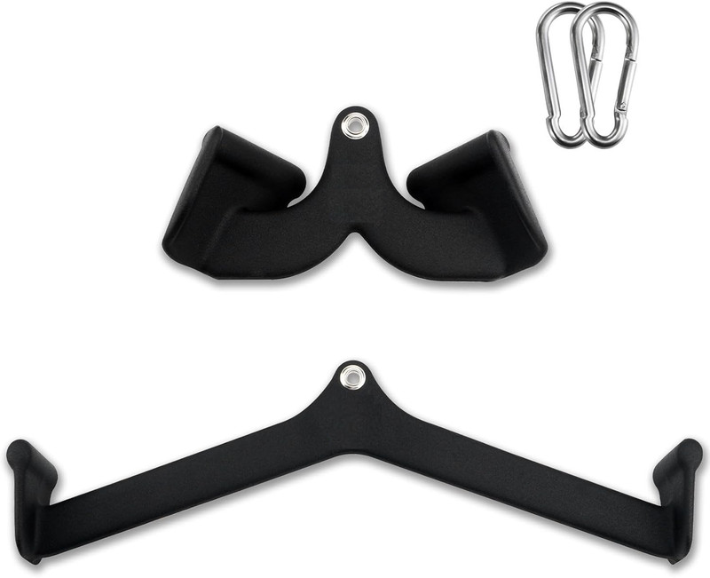 LCARNO Tricep Bar Strength Training,Handle Grips LAT Pull Down Bar Press Down Multi-training Bar(Black)