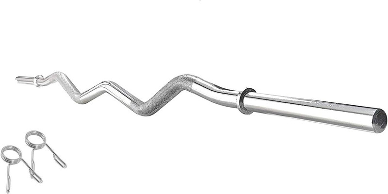 KORBAX 3 FEET Fit ROD FOR WEIGHT LIFTING Stainless Steel 3 Ft EZ Bar Weight Lifting Bar