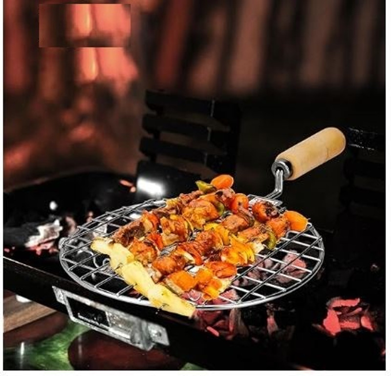 NEW CREATION WoodenhandleSkewersShishKebabGrillingSkewersBBQ-5680SticksGrillTools Gas Grill