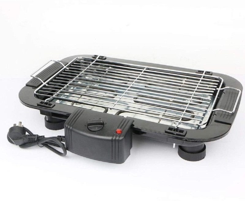 LUNEXAA 2000W Electric BBQ Grill Smokeless Indoor Tabletop Barbecue with 12 Skewer Electric Grill(Portable, Foldable)