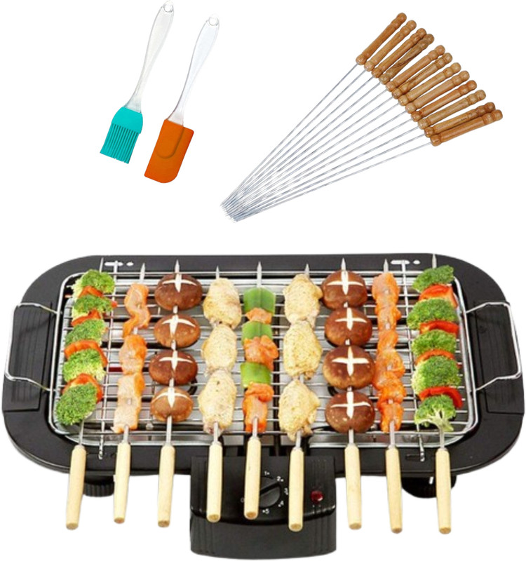 UK Enterprise StainlessSteelPortableBarbequeSkewers,ReusableBBQGrillStick Electric Grill