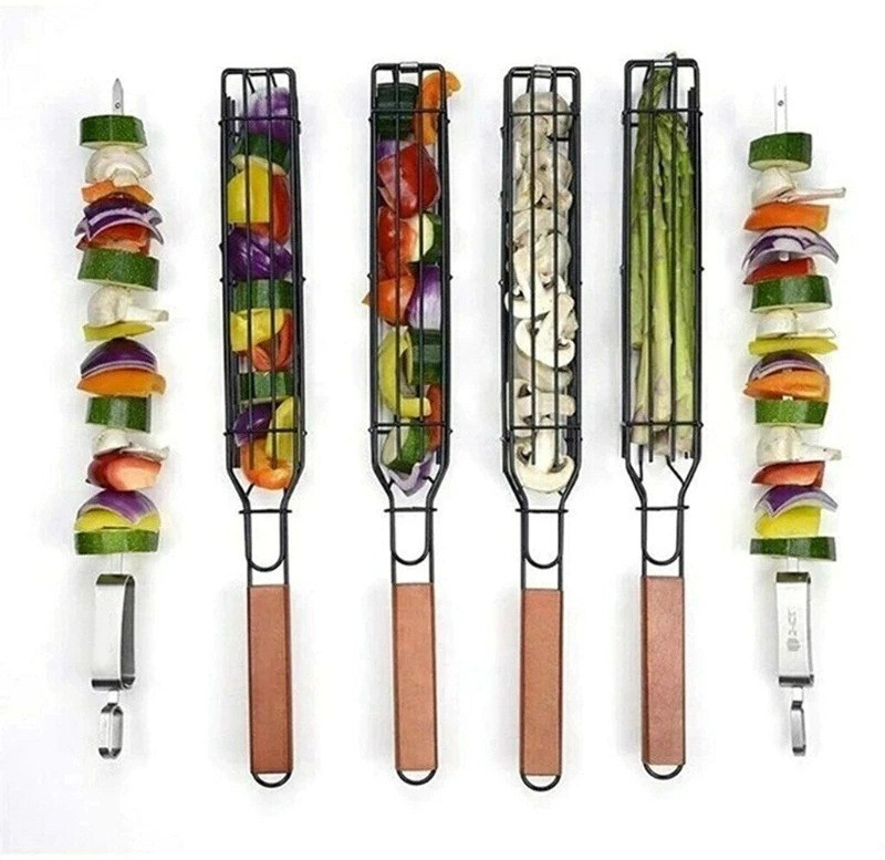 Onprix KabobBarbecueGrillNetBarbecueBasketsBarbecueToolsKabobTongsHamburger Charcoal Grill