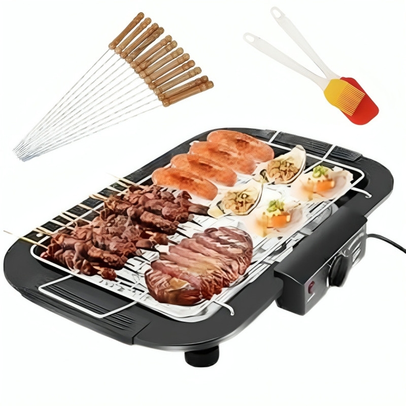 Holy Delight Indoor & Outdoor Electric Grill - Smokeless BBQ with Precise Temperature Control for Steaks, Kebabs & Veggies Electric Grill