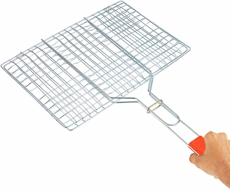 TGOPIT BBQGrillingBasket,PortableBBQGrillingBasketforFish,Vegetables,Shrimp Charcoal Grill