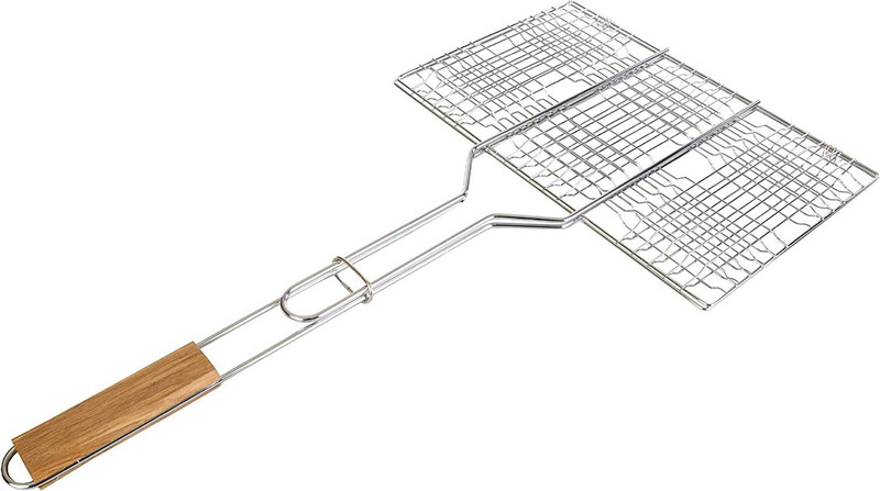 JENY BarbecueGrillBasketHandleWireNetCookingFishMeatKabobHamburgerTools Charcoal Grill