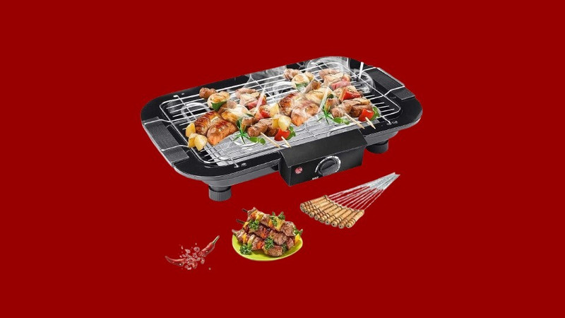 Infinox Tabletop Smokeless Electric Grill with Non-Stick Cooking Surface Electric Grill
