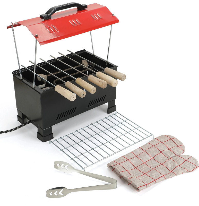 WELLBERG 2-in-1 1200W BBQ, Ideal for Home Cooking, Versatile Meal Making Charcoal & Electric Grill