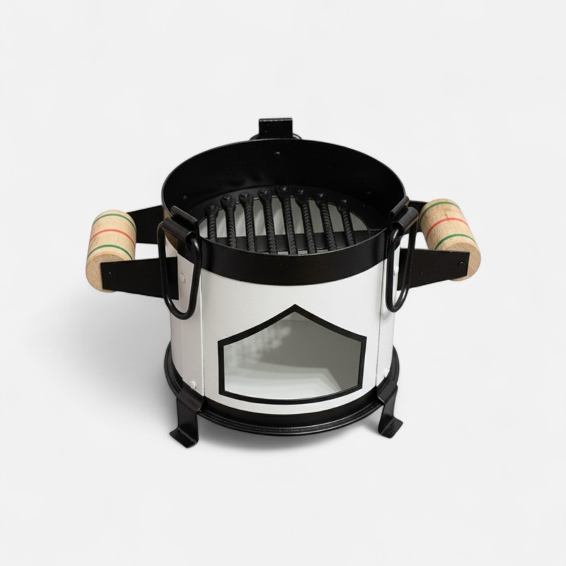 FAYZANIC Heavy Duty Iron New Barbeque Grill | /Barbeque Tool/ tandoor grill /grill/ chulha/gas ka chulha/ Round Charcoal BBQ Stove with Side Handles | Outdoor Picnic Camping Grill Charcoal Grill(Portable)