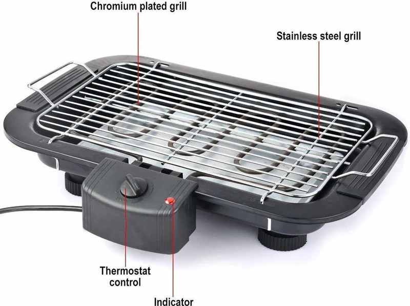 patchio stainless steel portable BBQ skewer reusable set with 10 Skewer Electric Grill(Portable)