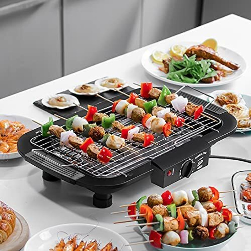 GrillHaven Portable Electric Grill Outdoor/Indoor , with 2 oil brush & 12 schewers Electric Grill