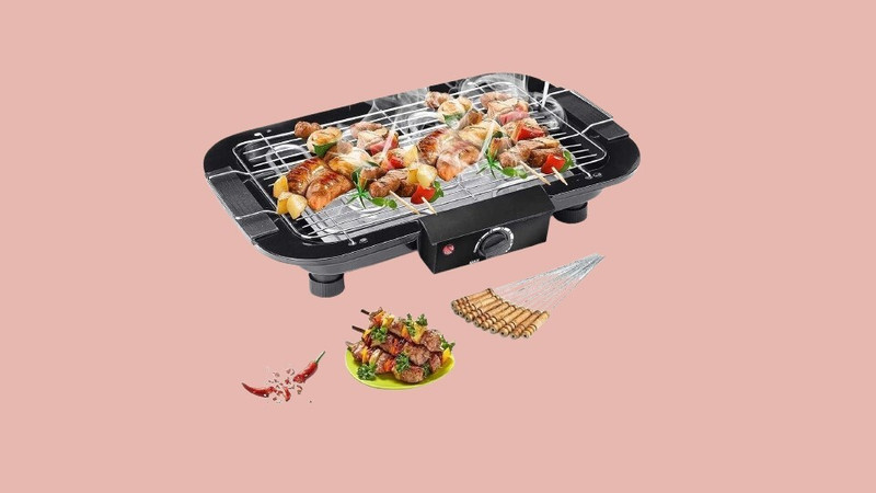 Infinox High-Speed Heating Electric BBQ Grill with Adjustable Thermostat Electric Grill