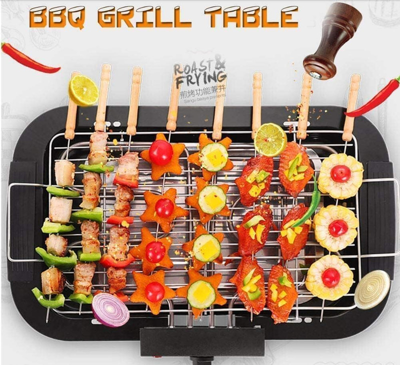 Celestor Electric BBQ & Tandoor Grill Smokeless Indoor | Non-Stick Plate | Adjustable Temperature | Portable Home Barbecue Grill Electric Grill(Portable)