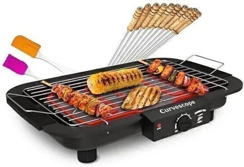 Curvescape PortableBarbecueCharcoalGrillforHome&picnicUse Electric Grill