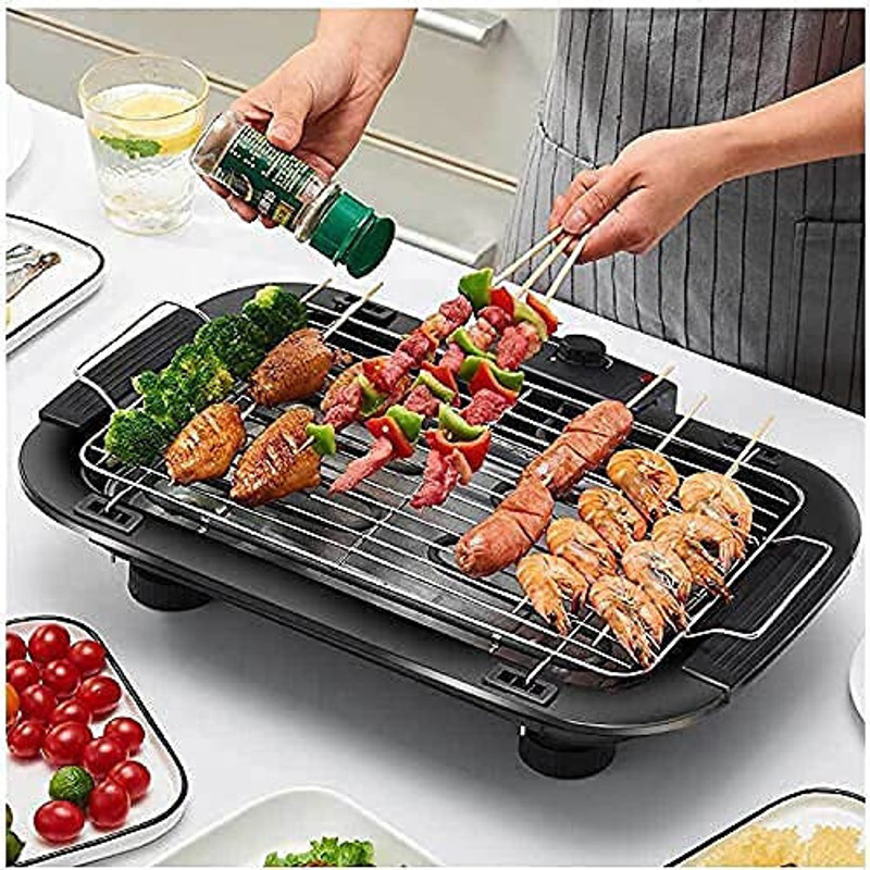 QPBM Electric Barbeque Grill Home 2000W Non Stick Electric Bbq Tandoori Maker Grill For Indoor/Outdoor Electric Grill
