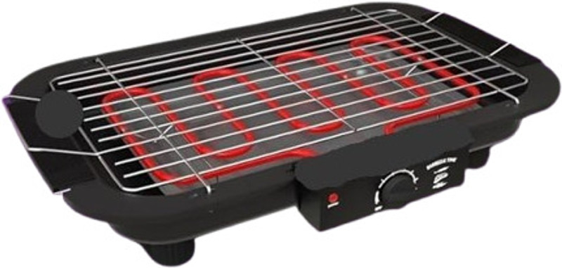 Windwarrior Electric Grill 2000W Smokeless Indoor/Outdoor Barbeque Set – Adjustable Temperature Control Tandoor with Skewers, Removable Drip Tray – Portable Electric BBQ for Home Use with 0 Skewer Electric Grill(Portable)