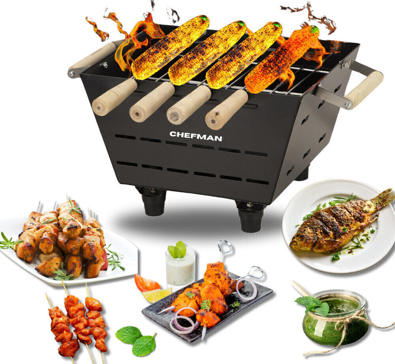 Chefman Portable BBQ Griller for Coal Cooking at Outdoor Parties and Family Picnics Charcoal Grill