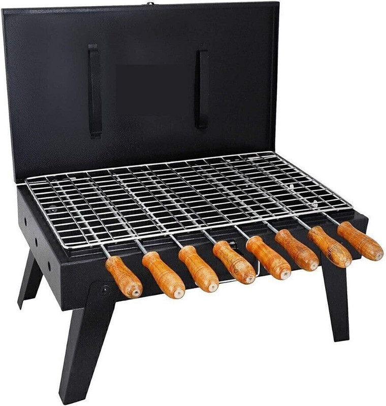 Flipkart SmartBuy Briefcase Style Griller with Foldable Legs for Compact and Easy Outdoor Use with 5 Skewer Charcoal Grill(Portable, Foldable)