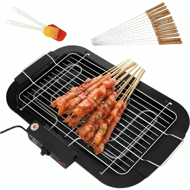 Washify Smokeless Barbeque with Precise Temperature Control for Steaks, Kebabs & Veggies Electric Grill