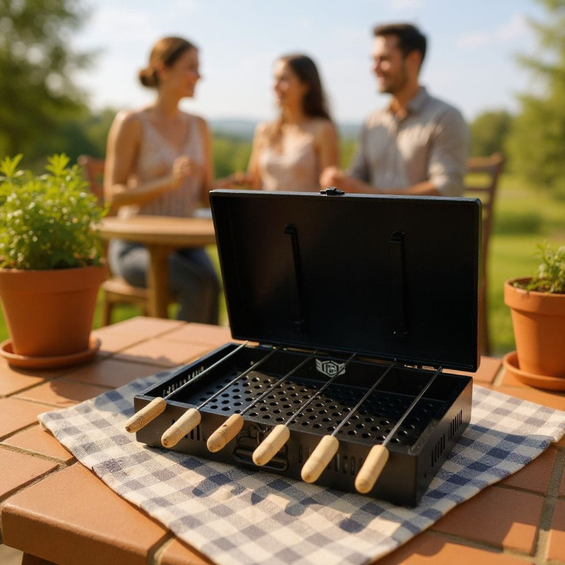 Sai pre Fab BBQ-PORTABLE-43CM-BLACK SET-04 Charcoal Grill