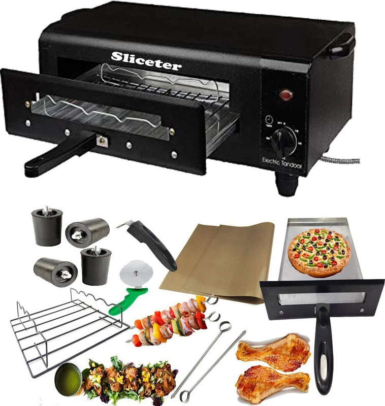 SLICETER 16-inch Tandoor 2200W, Switch Control for Authentic Tandoori Cooking Electric Grill
