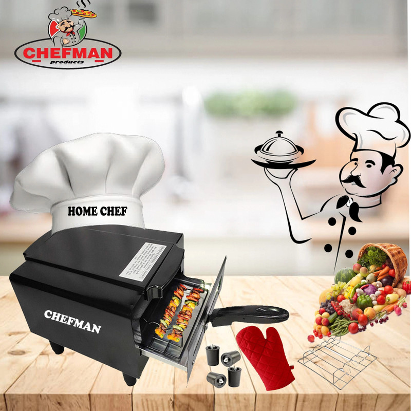 Chefman Tandoor 1500W, 10-inch for Grilling, Roast Baking, and Tandoori Cooking Electric Grill