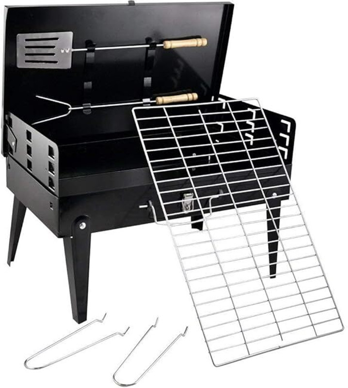 fyg FORTABLE BBQ with 6 Skewer Charcoal Grill(Portable, Foldable)