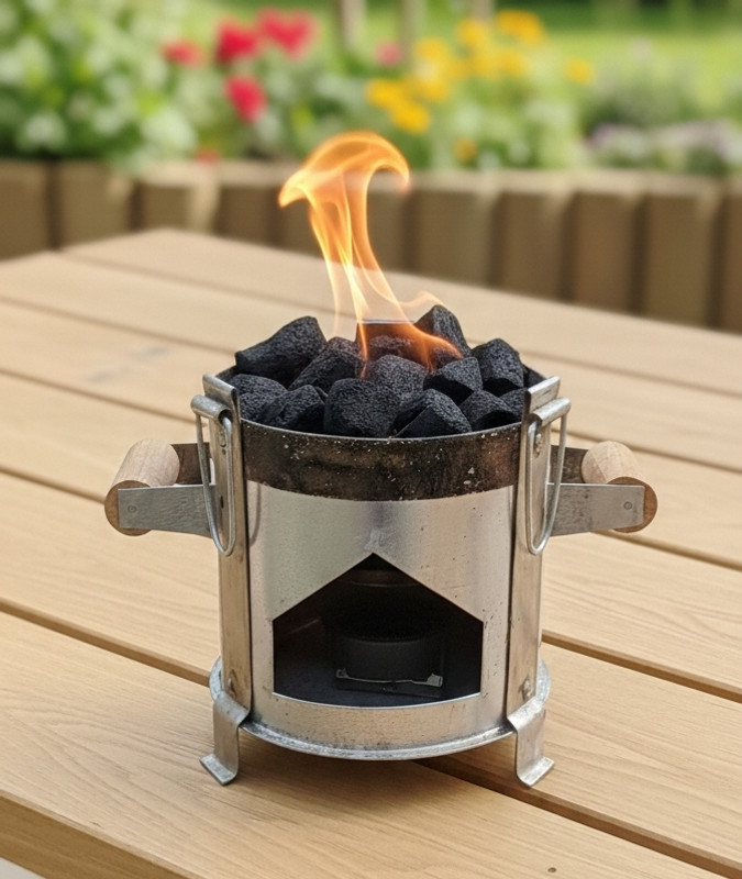 Zahra “Iron Charcoal Sigdi Stove | Portable Coal Burner with Handle | Multipurpose Outdoor Chulha” Charcoal Grill(Portable)