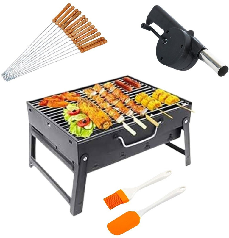 Washify Charcoal Barbeque Grill - Portable Free Standing Folding Bbq Charcoal Grill