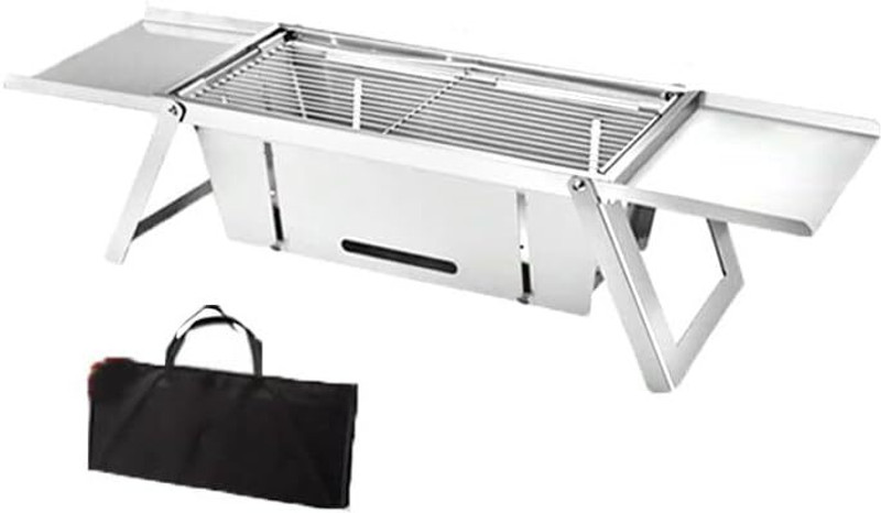 swabs CampingCharcoalGrillPortableBBQGrillStainlessSteel Charcoal Grill