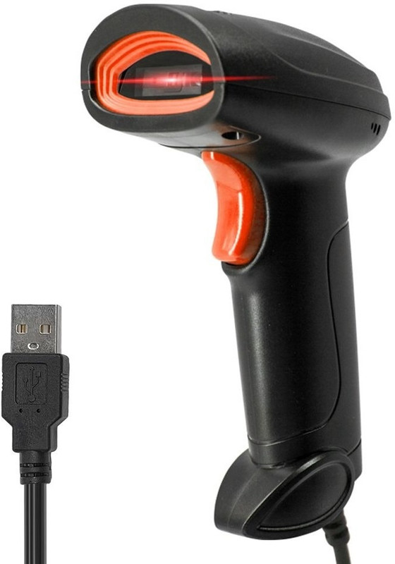 GOBBLER Professional 2D Barcode Scanner High-Speed USB Wired Reader - Black 2D Wired Barcode Scanner CCD Barcode Scanner(Handheld)