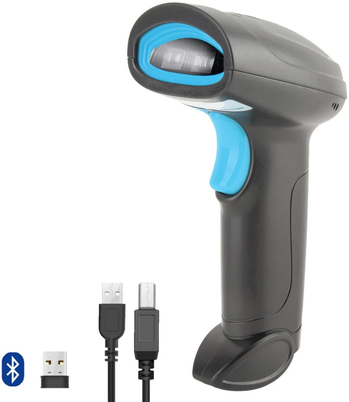 Nexscan HT20pro Wireless 2D&1D (Bluetooth+USB+2.4GHz) Barcode Scanner inbuilt Battery|Induction Scanning with Built-in Illumination Light 2D Camera Barcode Scanner(Handheld)