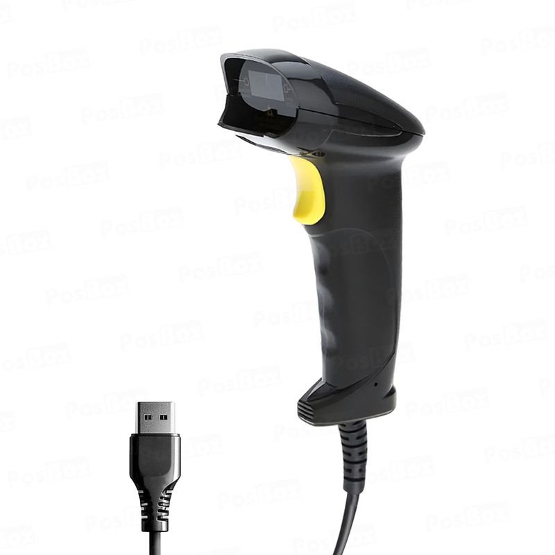 PosBox PB101 1D Barcode Scanner | Laser Scanner for Retail Shop, Supermarket & POS Billing Laser Barcode Scanner(Handheld)
