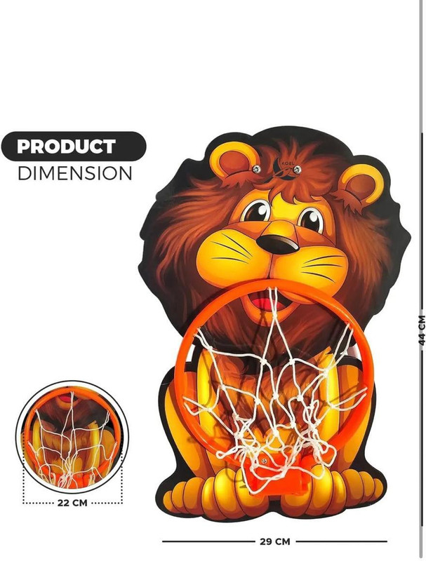 BBK Basketball Ring for Kids with Backboard & Net | Age Up to 6 Years Basketball Ring(3 Basketball Size With Net)